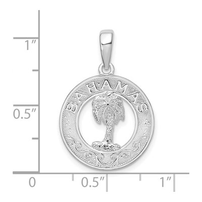 Sterling Silver Bahamas Palm Tree Pendant – view 5