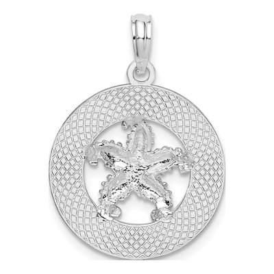 Sterling Silver Bahamas Starfish Pendant – view 4