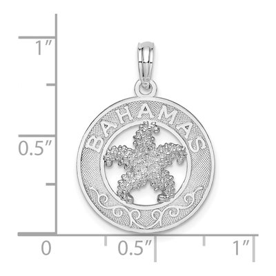 Sterling Silver Bahamas Starfish Pendant – view 5