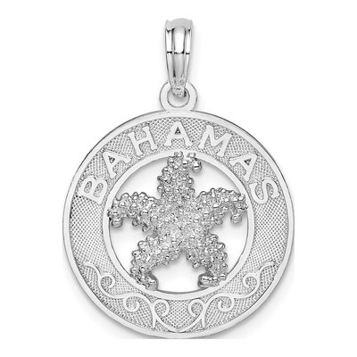 Sterling Silver Bahamas Starfish Pendant