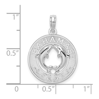 Sterling Silver Bahamas Dolphins Pendant – view 5