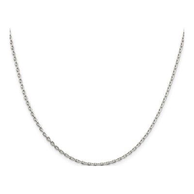 Sterling Silver 2mm Beveled Oval Cable Chain – view 2