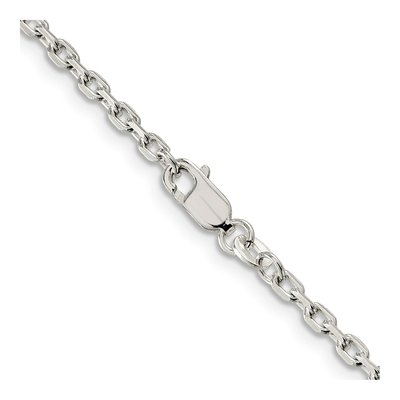 Sterling Silver 2.75mm Beveled Oval Cable Chain – view 3