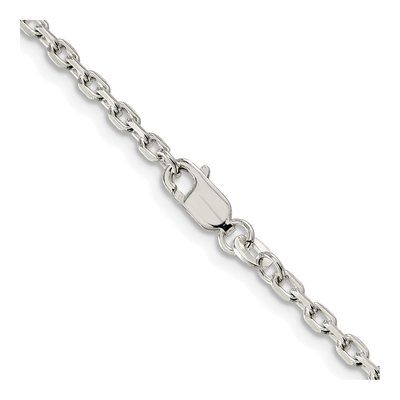Sterling Silver 2.75mm Beveled Oval Cable Chain – view 3