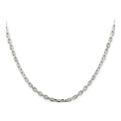 Sterling Silver 3.25mm Beveled Oval Cable Chain – view 2