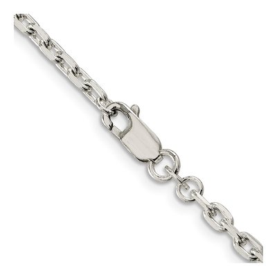 Sterling Silver 3.25mm Beveled Oval Cable Chain – view 3