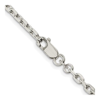 Sterling Silver 3.25mm Beveled Oval Cable Chain – view 3