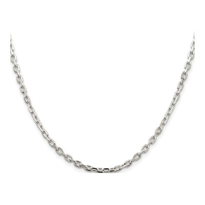 Sterling Silver 3.25mm Beveled Oval Cable Chain – view 2