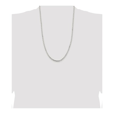 Sterling Silver 3.25mm Beveled Oval Cable Chain – view 4