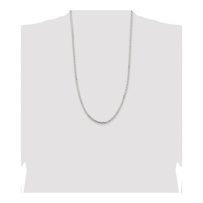 Sterling Silver 3.25mm Beveled Oval Cable Chain – view 4