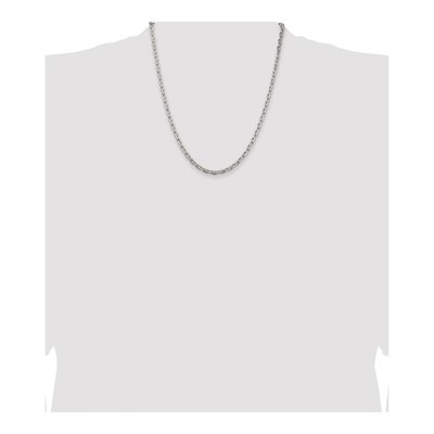 Sterling Silver 3.95mm Beveled Oval Cable Chain – view 4