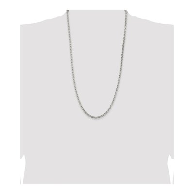 Sterling Silver 3.95mm Beveled Oval Cable Chain – view 4