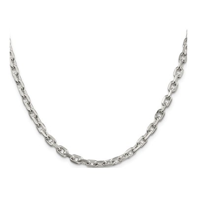 Sterling Silver 4.9mm Beveled Oval Cable Chain – view 2