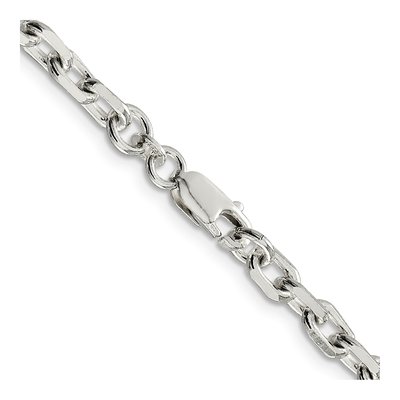 Sterling Silver 4.9mm Beveled Oval Cable Chain – view 3