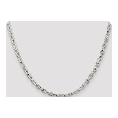 Sterling Silver 4.9mm Beveled Oval Cable Chain – view 4