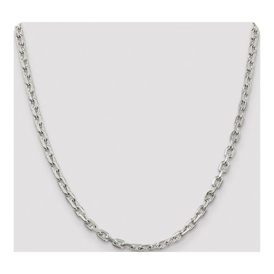 Sterling Silver 4.9mm Beveled Oval Cable Chain – view 4