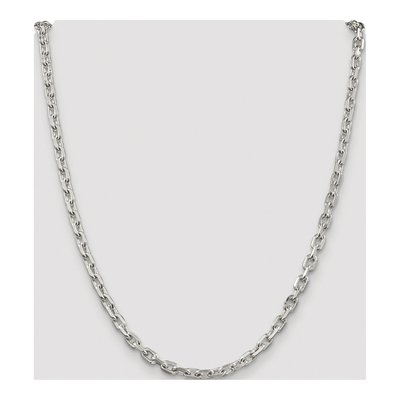 Sterling Silver 4.9mm Beveled Oval Cable Chain – view 4