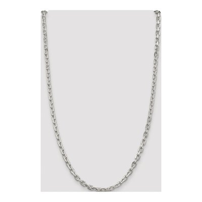 Sterling Silver 4.9mm Beveled Oval Cable Chain – view 4