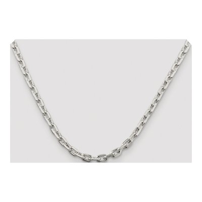 Sterling Silver 5.4mm Beveled Oval Cable Chain – view 4