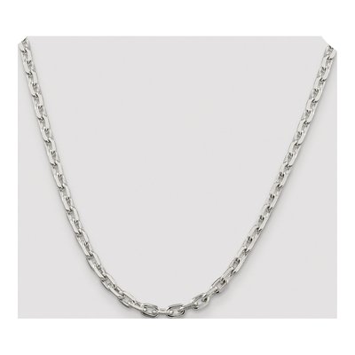 Sterling Silver 5.4mm Beveled Oval Cable Chain – view 4