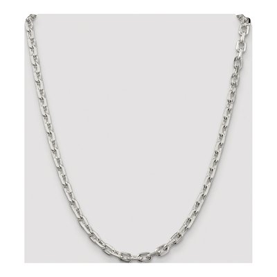 Sterling Silver 5.4mm Beveled Oval Cable Chain – view 4