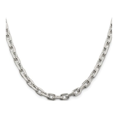 Sterling Silver 5.4mm Beveled Oval Cable Chain – view 2