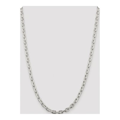 Sterling Silver 5.4mm Beveled Oval Cable Chain – view 4