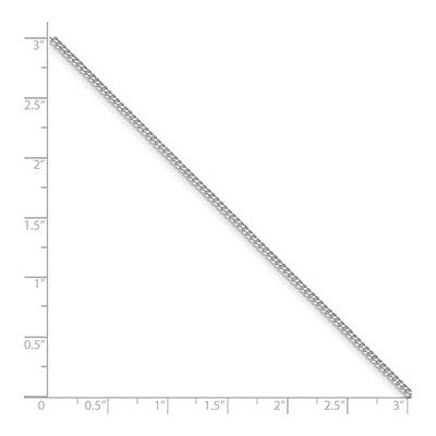 Sterling Silver 1.5mm Curb Chain Anklet – view 2