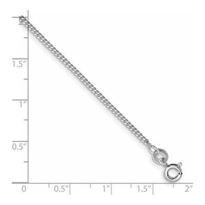 Sterling Silver 1.5mm Curb Chain Bracelet – view 3