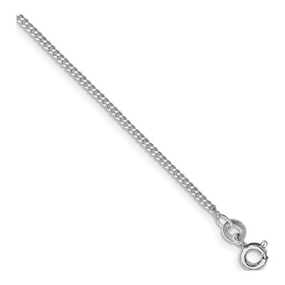 Sterling Silver 1.5mm Curb Chain Anklet