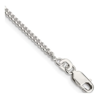 Sterling Silver 2mm Curb Chain Bracelet