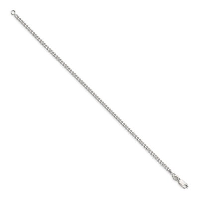 Sterling Silver 3mm Curb Chain Bracelet – view 2