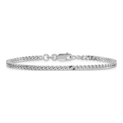 Sterling Silver 3mm Curb Chain Bracelet – view 3