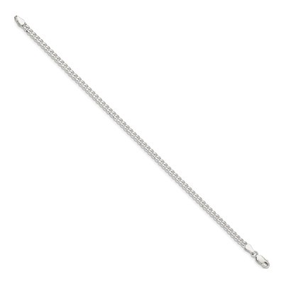 Sterling Silver 3.5mm Curb Chain Bracelet – view 2