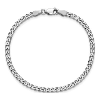 Sterling Silver 3.5mm Curb Chain Bracelet – view 4