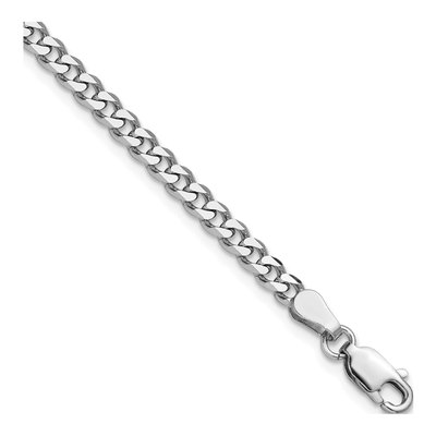 Sterling Silver 3.5mm Curb Chain Bracelet
