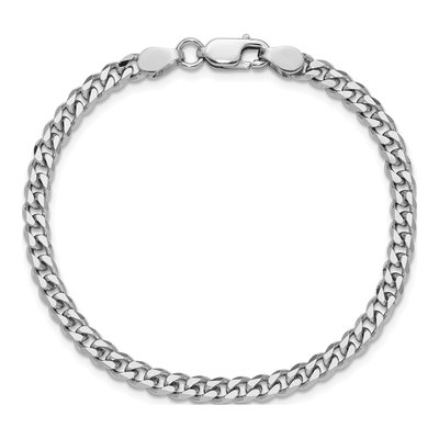 Sterling Silver 4.5mm Curb Chain Bracelet – view 4
