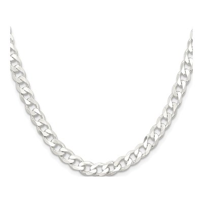 Sterling Silver 6.5mm Curb Chain – view 2