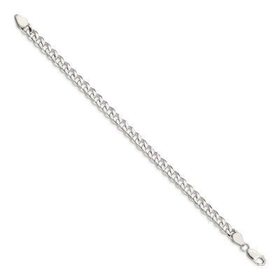Sterling Silver 6.5mm Curb Chain Bracelet – view 2