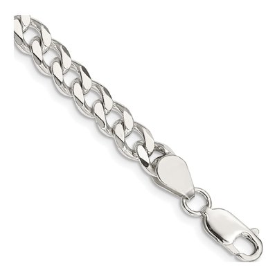 Sterling Silver 6.5mm Curb Chain Bracelet