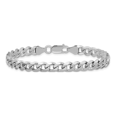 Sterling Silver 6.5mm Curb Chain Bracelet – view 3