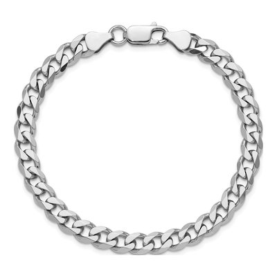 Sterling Silver 6.5mm Curb Chain Bracelet – view 4