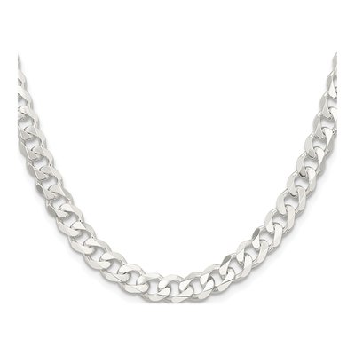 Sterling Silver 7.5mm Curb Chain – view 2