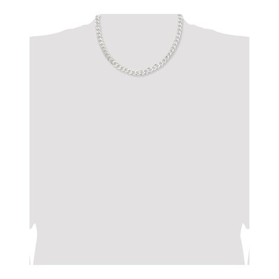 Sterling Silver 7.5mm Curb Chain – view 4