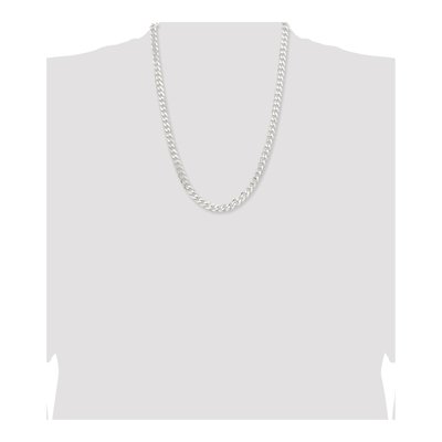 Sterling Silver 7.5mm Curb Chain – view 4