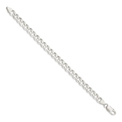 Sterling Silver 7.5mm Curb Chain Bracelet – view 2