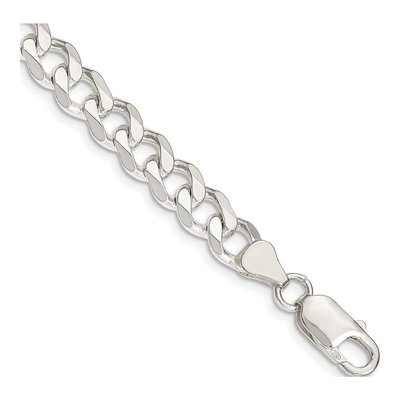 Sterling Silver 7.5mm Curb Chain Bracelet