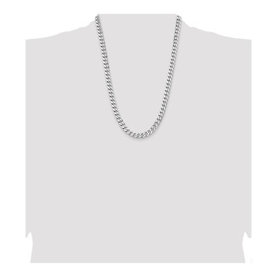 Sterling Silver 7.5mm Curb Chain – view 4