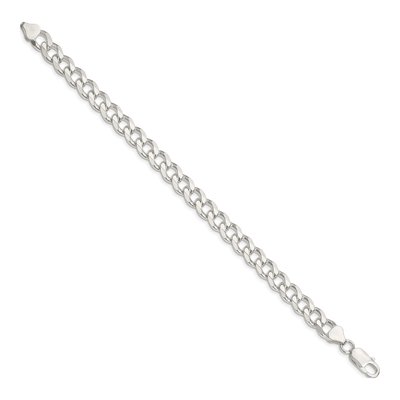 Sterling Silver 8.3mm Curb Chain Bracelet – view 2