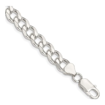 Sterling Silver 8.3mm Curb Chain Bracelet